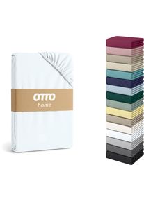 Spannbettlaken OTTO HOME "Physalis Topper COMFORT", wei&szlig;, B:180cm L:200cm, Jersey, Obermaterial: 100% Baumwolle, Bettlaken, Spannbettlaken, bis 10 cm H&ouml;he, Bettlaken, Laken, in Comfort & Premium Qualit&auml;t