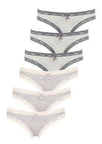 like it! Minislip LIKE IT "6er Pack Minislip Kim", Damen, Gr. M, grau (anthrazit, dunkelgrau), Obermaterial: 95% Modal CMD. 5% Elasthan EL., Unterhosen Minislip