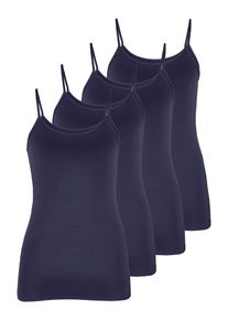 Achseltop Nina von C. "4er Pack Tr&auml;gerhemd Motion", Damen, Gr. 46, N-Gr, schwarz (nachtblau), Obermaterial: 95% Modal CMD. 5% Elasthan EL., Unterhemden Achseltop