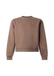 Sweatshirt Champion "SPORTWEAR CREWNECK Standard Fit", M&auml;dchen, Gr. M, braun (dpu), Obermaterial: 73% Baumwolle, 27% Polyester, Sweatshirts Sweatshirt, Langarm-Design, sportlicher Stil, klassischer Crewneck-Schnitt