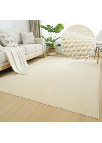 Teppich OTTO HOME "Lilia", beige (natur), B:180cm H:5mm L:230cm, Kunstfaser, Teppiche, Teppich, Sisal-Optik, uni, waschbar, Wohnzimmer, Schlafzimmer, Esszimmer