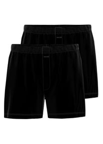 Boxershorts Ammann "2er Pack Boxer Short Day Modern", Herren, Gr. 12, schwarz, Obermaterial: 100% Baumwolle CO., Unterhosen Boxershorts