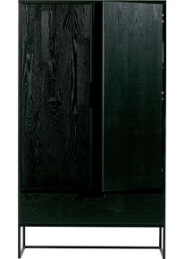 Hochkommode Woood "Silas", schwarz, B:85cm H:149cm T:36cm, Holz teilmassiv, Sideboards, Hochkommode, Eschenholz, sichtbare Maserung, Tragkraft Boden 15 kg