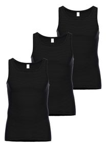 Unterhemd Ammann "3er Pack Unterhemd Day Classic / Jeans Feinripp", Herren, Gr. 6, N-Gr, grau (anthrazit), Obermaterial: 75% Baumwolle CO. 25% Polyester PES., Unterhemden Unterhemd