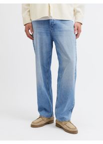 Jack & Jones Relax-fit-Jeans JACK & JONES "JJIALEX JJORIGINAL ST 336 BF", Herren, Gr. 33, L&auml;nge 32, blau (blau denim pack:sdl jj 2709), Denim/Jeans, Obermaterial: 100% Baumwolle, Abriebeffekte, relaxed fit, Jeans Relax-fit-Jeans