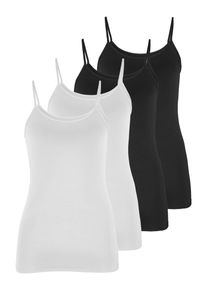 Achseltop Nina von C. "4er Pack Tr&auml;gerhemd Motion", Damen, Gr. 42, N-Gr, schwarz-wei&szlig; (wei&szlig;, schwarz), Obermaterial: 95% Modal CMD. 5% Elasthan EL., Unterhemden Achseltop