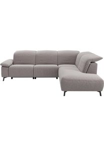 Ecksofa Musterring "MR 370, intelligenter Komfort im modernen Design", elephant, B:288cm H:83cm T:241cm, 100% Polyester, Sofas, Ecksofa, Optionale Relaxfunktion, flexible Kopfteile & klappbare Armlehnen