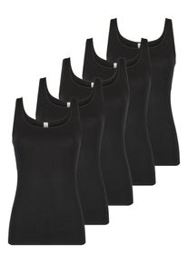 Achselhemd Nina von C. "5er Pack Achselhemd Fine Cotton", Damen, Gr. 42, N-Gr, schwarz, Obermaterial: 100% Baumwolle CO., Unterhemden Achselhemd