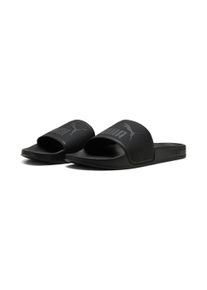 Badesandale Puma "LEADCAT 20 BX", Gr. 48, schwarz (Puma schwarz, Puma schwarz), Synthetik, unifarben, Schuhe Badesandale, gepolsterter Lederriemen, geformtes Fu&szlig;bett