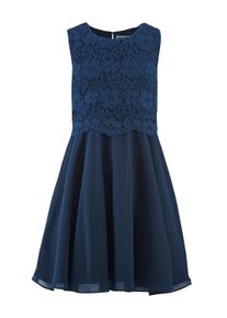 Sommerkleid happy girls "M&auml;dchenkleid", M&auml;dchen, Gr. 158, EURO-Gr&ouml;&szlig;en, navy, Stoff, 100% Polyester, normal, Kleider Sommerkleid