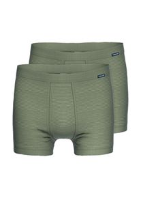 Retro Pants Ammann "2er Pack Pant kurz mit Eingriff Day Classic", Herren, Gr. 9, gr&uuml;n (forst), Obermaterial: 75% Baumwolle CO. 25% Polyester PES., Unterhosen Retro Pants
