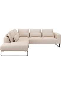 Ecksofa Musterring "JUSTB PM100, stilvoller Lounge-Komfort von Musterring", natur, B:268cm H:88cm T:232cm, 85% Polyester, 15% Viskose, Sofas, Ecksofa, Kollektion Bettina Zimmermann, optionaler Sitzvorzug & Fu&szlig;-Auswahl