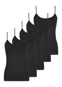 Achseltop Nina von C. "5er Pack Tr&auml;gerhemd Daily", Damen, Gr. 44, N-Gr, schwarz, Obermaterial: 100% Baumwolle CO., Unterhemden Achseltop