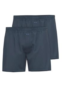 Boxershorts Ammann "2er Pack Boxer Short Day Modern", Herren, Gr. 9, blau (nightblau), Obermaterial: 100% Baumwolle CO., Unterhosen Boxershorts