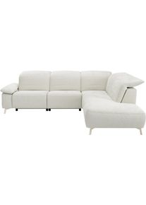 Ecksofa Musterring "MR 370, intelligenter Komfort im modernen Design", snow, B:288cm H:83cm T:241cm, 8% Baumwolle, 92% Polyester, Sofas, Ecksofa, Optionale Relaxfunktion, flexible Kopfteile & klappbare Armlehnen