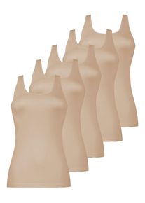 Achselhemd Nina von C. "5er Pack Achselhemd Daily", Damen, Gr. 50, N-Gr, beige (nude), Obermaterial: 100% Baumwolle CO., Unterhemden Achselhemd