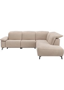 Ecksofa Musterring "MR 370, intelligenter Komfort im modernen Design", sand, B:288cm H:83cm T:241cm, 94% Polyester, 6% Nylon, Sofas, Ecksofa, Optionale Relaxfunktion, flexible Kopfteile & klappbare Armlehnen