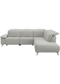 Ecksofa Musterring "MR 370, intelligenter Komfort im modernen Design", light, grau, B:288cm H:83cm T:241cm, 8% Baumwolle, 92% Polyester, Sofas, Ecksofa, Optionale Relaxfunktion, flexible Kopfteile & klappbare Armlehnen