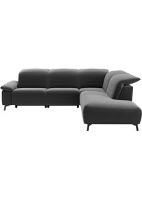 Ecksofa Musterring "MR 370, intelligenter Komfort im modernen Design", stone, B:288cm H:83cm T:241cm, 16% Baumwolle, 79% Polyester, 5% Polyacryl, Sofas, Ecksofa, Optionale Relaxfunktion, flexible Kopfteile & klappbare Armlehnen