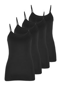 Achseltop Nina von C. "4er Pack Tr&auml;gerhemd Motion", Damen, Gr. 46, N-Gr, schwarz, Obermaterial: 95% Modal CMD. 5% Elasthan EL., Unterhemden Achseltop