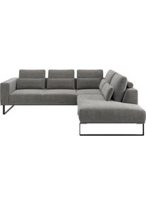 Ecksofa Musterring "JUSTB PM100, stilvoller Lounge-Komfort von Musterring", anthrazit, B:268cm H:88cm T:232cm, 100% Polyester, Sofas, Ecksofa, Kollektion Bettina Zimmermann, optionaler Sitzvorzug & Fu&szlig;-Auswahl