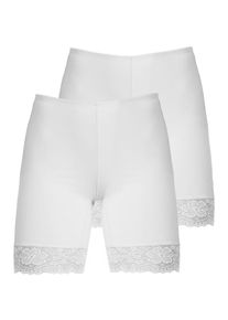 Pagenschl&uuml;pfer Nina von C. "2er Pack Langbeinschl&uuml;pfer Millefleurs", Damen, Gr. 46, wei&szlig;, Obermaterial: 52% Viskose CV. 40% Modal CMD. 8% Elasthan EL., Unterhosen Pagenschl&uuml;pfer