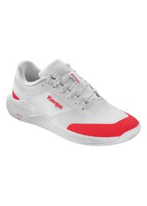Hallenschuh Kempa "Hallen-Sport-Schuhe Kourtfly Two", Herren, Gr. 9, wei&szlig; (wei&szlig;, rot), Obermaterial: 100% Textilmaterial TEXMAT., Schuhe Hallenschuh