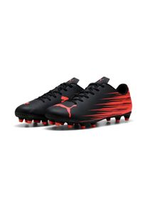 Fu&szlig;ballschuh Puma "ATTACANTO II FGAG", Herren, Gr. 47, Puma schwarz, glowing rot, Synthetik, bedruckt, Schuhe Fu&szlig;ballschuh, f&uuml;r Rasen- und Kunstrasenpl&auml;tze, mit weichem Synthetik-Obermaterial