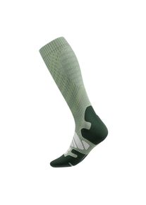 Sportsocken Bauerfeind "Outdoor Merino Compression Socks", Herren, Gr. 43-46, Sockengr&ouml;&szlig;e, gr&uuml;n (gr&uuml;n s), Polyamid, unifarben mit Farbeinsatz, normal, Socken Sportsocken, mit hohem Anteil an Merinowolle, Topseller