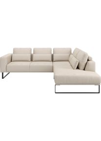 Ecksofa Musterring "JUSTB PM100, stilvoller Lounge-Komfort von Musterring", natur, B:268cm H:88cm T:232cm, 85% Polyester, 15% Viskose, Sofas, Ecksofa, Kollektion Bettina Zimmermann, optionaler Sitzvorzug & Fu&szlig;-Auswahl