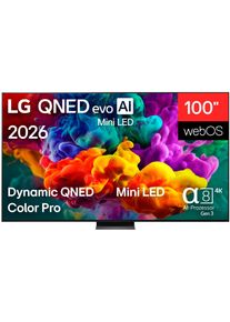 LG QNED-Fernseher "100QNED87B6", Energieeffizienz: E, schwarz, 100 &Prime;, Fernseher, QNED-Fernseher