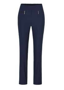 2-in-1-Hose GOLDNER "Schlupfhose LOUISA mit Steppn&auml;hten", Damen, Gr. 50, N-Gr, blau (marine), Obermaterial: 67% Baumwolle CO. 28% Polyamid PA. 5% Elasthan EL., Hosen 2-in-1-Hose, Ohne