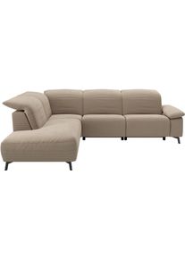 Ecksofa Musterring "MR 370, intelligenter Komfort im modernen Design", sand, B:288cm H:83cm T:241cm, 95% Polyester, 5% Nylon, Sofas, Ecksofa, Optionale Relaxfunktion, flexible Kopfteile & klappbare Armlehnen