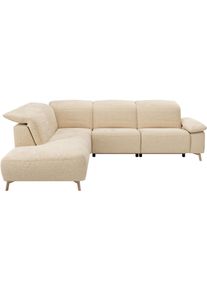 Ecksofa Musterring "MR 370, intelligenter Komfort im modernen Design", natur, B:288cm H:83cm T:241cm, 8% Baumwolle, 92% Polyester, Sofas, Ecksofa, Optionale Relaxfunktion, flexible Kopfteile & klappbare Armlehnen