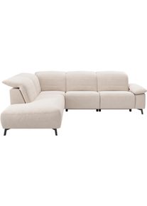 Ecksofa Musterring "MR 370, intelligenter Komfort im modernen Design", platin, B:288cm H:83cm T:241cm, 16% Baumwolle, 79% Polyester, 5% Polyacryl, Sofas, Ecksofa, Optionale Relaxfunktion, flexible Kopfteile & klappbare Armlehnen