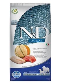 Farmina N&D Ocean Dog Salmon Cod Cantaloupe Melon Adult Medium&Maxi - dry dog food - 12 kg