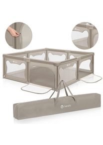 lionelo Laufgitter, Beige, Kunststoff, Farbverlauf, 207x68x187 cm, Europ&auml;ischer Sicherheitsstandard, zusammenklappbar, Babym&ouml;bel & Kinderm&ouml;bel, Babyzimmer, Laufgitter