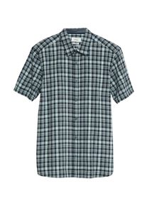 Karohemd s.Oliver, Herren, Gr. 3XL, N-Gr, blau, Web, Obermaterial: 100% Baumwolle, kariert, normal h&uuml;ftbedeckend, Rundhals, abgesteppte Kante, Hemden Karohemd, Kurzarm-Sommerhemd