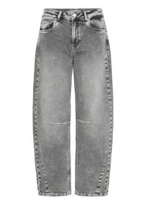 Regular-fit-Jeans Pulz Jeans "Jeans PZANNI", Damen, Gr. 28, N-Gr, grau (grau denim), Obermaterial: 92% Baumwolle CO. 7% Polyester PES. 1% Elasthan EL., Jeans Regular-fit-Jeans
