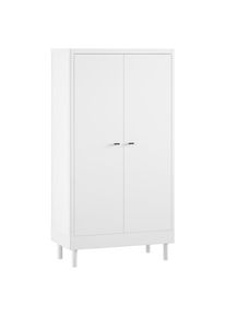 Vipack , Wei&szlig; , Holz , Buche,Buche , massiv,massiv , 3 F&auml;cher , 100x190x55 cm ,