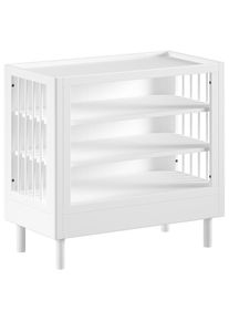 Vipack , Wei&szlig; , Holz , Buche,Buche , massiv , 2 F&auml;cher , 100x95x55 cm , EN 71, DIN EN 12221 ,