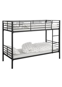 Mid.you , Schwarz , Metall , 90x200 cm , Lattenrost , Kinder- & Jugendzimmer, Kinderbetten, Hoch- & Stockbetten, Stockbetten