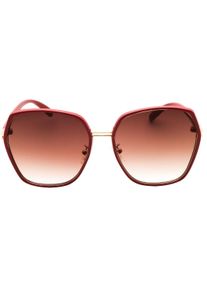 Guess Zonnebril Met Bruine Glazen En Glanzende Rode Accenten