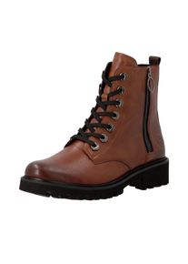 Schn&uuml;rstiefelette Remonte, Damen, Gr. 42, w&auml;rmend, braun, Leder, Schuhe Schn&uuml;rstiefelette, Blockabsatz, Stiefelette, Schn&uuml;rboots, im modischen Used Look