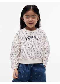 Sweatshirt Tommy Hilfiger, M&auml;dchen, Gr. 3 (98), beige (flower aop), Sweatware, Obermaterial: 78% Baumwolle, 18% Polyester, 4% Elasthan, gebl&uuml;mt, regular fit normal, Rundhals, B&uuml;ndchen, Sweatshirts Sweatshirt, Rundhalsausschnitt, Regular Fit, f&uuml;r Kinder