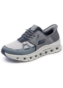 Slip-On Sneaker Skechers "GLIDE-STEP PRO", Herren, Gr. 48,5, grau, Textil, Schuhe Slip-On Sneaker, Laufschuh, Trainingsschuh mit flexibler Traktionslaufsohle