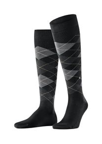 Kniestr&uuml;mpfe Burlington "Manchester", Herren, Gr. 40-46, schwarz, Baumwollmischung, Argyle-Muster, Socken Kniestr&uuml;mpfe, Einheitsgr&ouml;&szlig;e 40-46, Argyle-Muster, Burlington-Clip