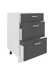 Unterschrank Vcm "K&uuml;chenschrank B 50 cm Unterschrank Schublade Esilo", schwarz (wei&szlig;, anthrazit), B:50cm T:46cm, Obermaterial: 100% Holz Wood., Schr&auml;nke, Unterschrank