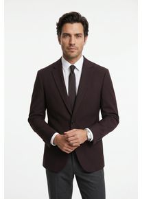 Baukastensakko CINQUE "CITOTTI-S", Herren, Gr. 46, braun (bordeaux), Web, Obermaterial: 54% Polyester, 41% Schurwolle, 5% Elasthan, unifarben, regular fit normal, tiefer V-Ausschnitt, abgesteppte Kante, Sakkos Baukastensakko, Regular Fit, Schurwollmix
