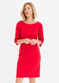 Etuikleid bonprix, Damen, Gr. 36, N-Gr, rot, Obermaterial: 76% Polyester, 20% Viskose, 4% Elasthan, tailliert, Kleider Etuikleid, taillierte Passform, aus Polyester, Viskose und Elasthan